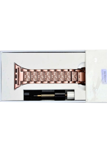 Apple Uyumlu  Watch Seri 42/44 Mm Metal Three Beads Set Kol Kordon (522685426)-Çeşitli Renk