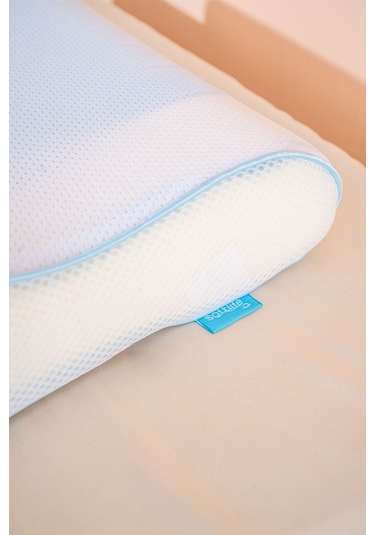 Visco Serinletici Jelli Boyun Destekli Çocuk Yastığı 47x32x8/6 Cm Beyaz