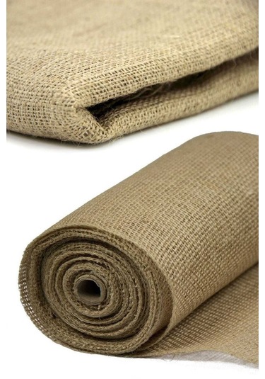 FdayAksesuar Naturel Jüt Kumaş, Kanaviçe, Keten, Hasır Çuval 1 Metre FRDY16083