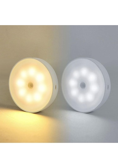 Sge Teknoloji 16 Led 2 Renk 5 Modlu Beyaz Ve Gün Işığı Hareket Sensörlü Type-c Girişli Led Lamba