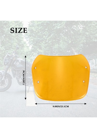 Nayomiglow 1 Takım Motosiklet Ön Camı 5-7 İnç Far Rüzgar Deflektörü Ön Camı Evrensel Honda Yamaha Kawasaki Suzuki İçin