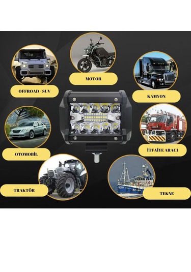 Point 20 Led Çalışma Lambası 60 W Ultra Parlak Off Road Motosiklet Kamyon Sis Farı 12-24 V 1 Adet