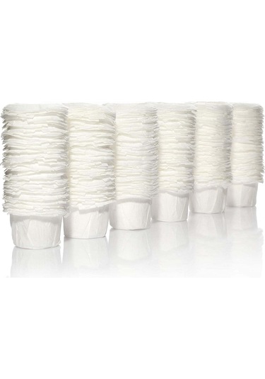 Qingmipy K-kupa Kahve Filtresi, 100 Adet Bardak Şeklinde Kahve Filtre Kağıdı Beyaz