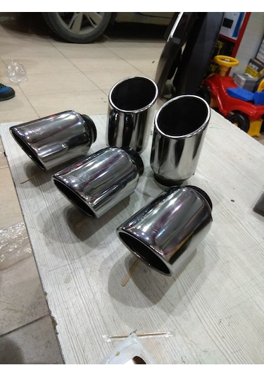 Egzoz Ucu Dışı Paslanmaz Krom 8 Cm 15cm