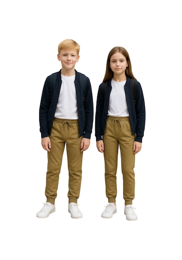 Beli Lastikli Erkek Çocuk Jogger Eşofman Altı St09266 Bej