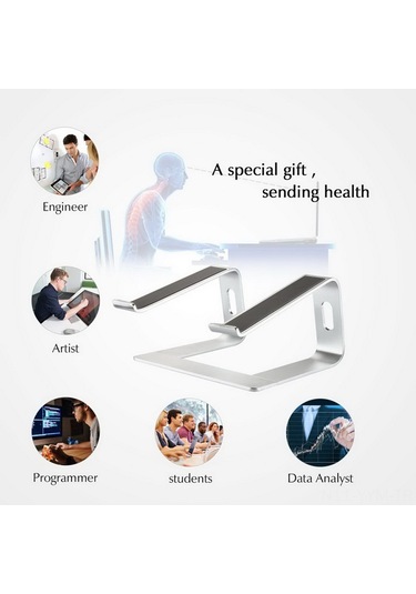 Dizüstü Bilgisayar Standı, Taşınabilir Kaymaz Tutucu, Ev Ofisi Günlük Kullanım İçin Öğrenci GÜMÜŞ