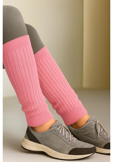 2 Adet Basic Kalın Pamuk Karışımlı Tozluk Pembe