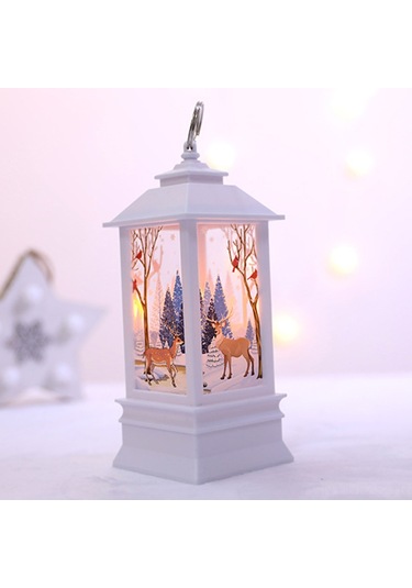 Fosenze Küçük Altın Kar Tanrısı Simülasyon Alevi Led Lambası - Noel Partisi Dekorasyonu Masaüstü Aksesuarı Diğer