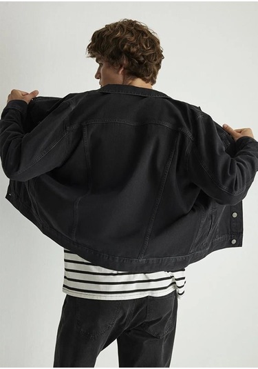 Mavi Ray Smoke College Erkek Jean Ceket 0110273-85218 Siyah