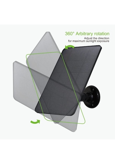 Xuweiwei Düşük Voltajlı Güvenlik Kameraları İçin 5v 3w Beyaz Çift Paket Güneş Paneli Mikro Usb Usb-c Uyumlu Kolay Kurulum 360 Dönüş