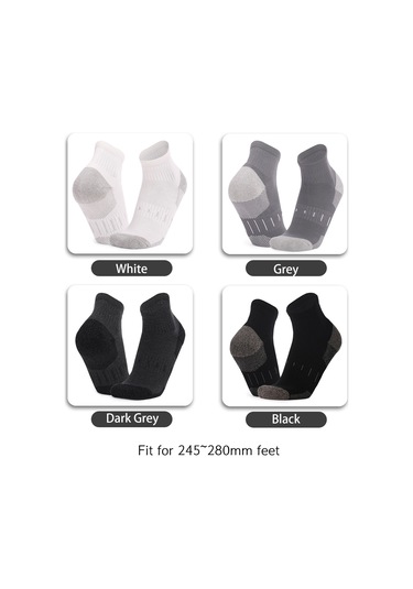 Konesam Unisex Spor Çorapları - Kalın Tulumlu Taban, Nem Emici, Elastik Yaka - Koşu, Bisiklet, Outdoor Aktivite İçin - Koyu Gri - Tek Beden Koyu Gri