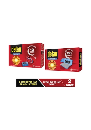 Detan Süper Mat Cihaz +10 Yedek + Detan Süper Mat Tablet 20'li