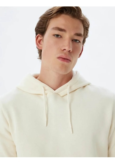 Koton Erkek Sweatshirt Ekru 5wam70001mk 25ky59000107 Y5915 Ekru