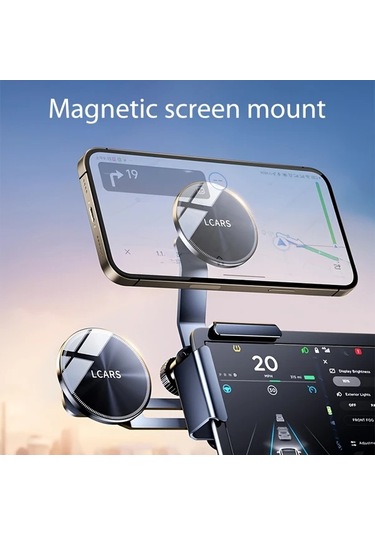 Honeybeeshop Su7l Yeni Aluminyum Alasim Tesla Model 3 Model Y Telefon Tutucu Cok Acli Ayarlanabilir Manyetik Stand Buyuk Ekran Uyumlu