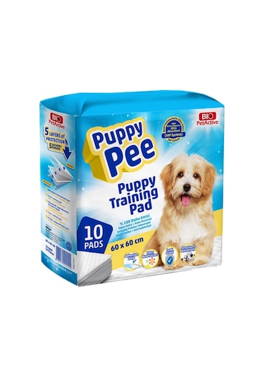 Bio Petactive Puppy Training Yapışkan Bantlı Köpek Çiş Pedi 60 x 60 CM 10'lu