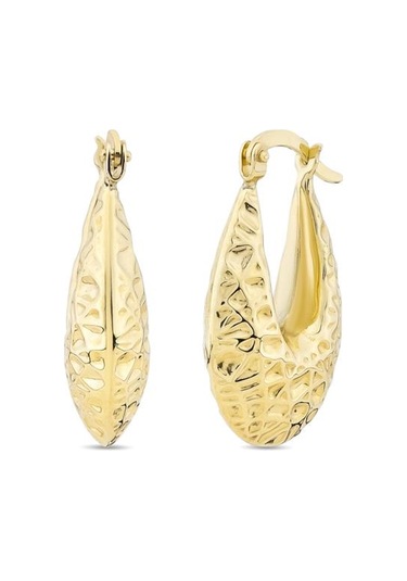 14 Ayar Petalo Halka Altın Küpe