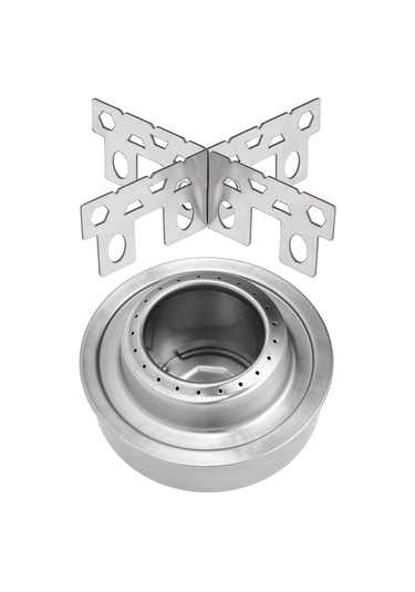 Dianziye Hafif Paslanmaz Çelik Kamp Ocağı Seti - Taşınabilir Ve Dayanıklı Gümüş