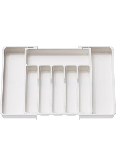 Beyaz Mutfak Plastik Çekmece Organize Tutucu Genişletilebilir Çekmece Organizatörleri Çatal Kaşık Bölücü Mutfak Kaşıklık 56822312