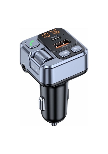 Xiyyadms Araç Bluetooth 5.1 Mp3 Çalar Fm Transmitter, Usb Hızlı Şarj, Sigara Çakmaklı Alıcı