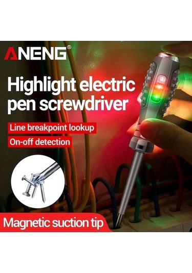 Moly 2 Adet Kelime/çapraz Elektrik Test Cihazı Tornavida Kalem Seti Ev Elektrikçi Araçları