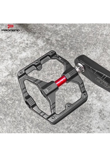 Sarissa T26 Çift Kovanlı Alüminyum Geniş Platform Du Peilin Rulman Bisiklet Pedalı Siyah