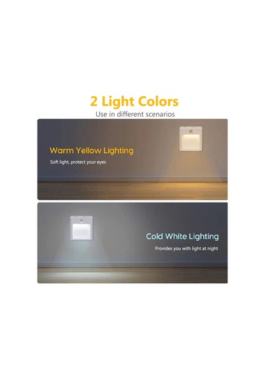 Wezone Led Hareket Sensörlü Duvar Lambası - Renk Sıcaklığı Ayarlanabilir, Enerji Tasarruflu, Akıllı Otomatik Açma-kapama, Ev Dekorasyonu İçin Uygun Beyaz