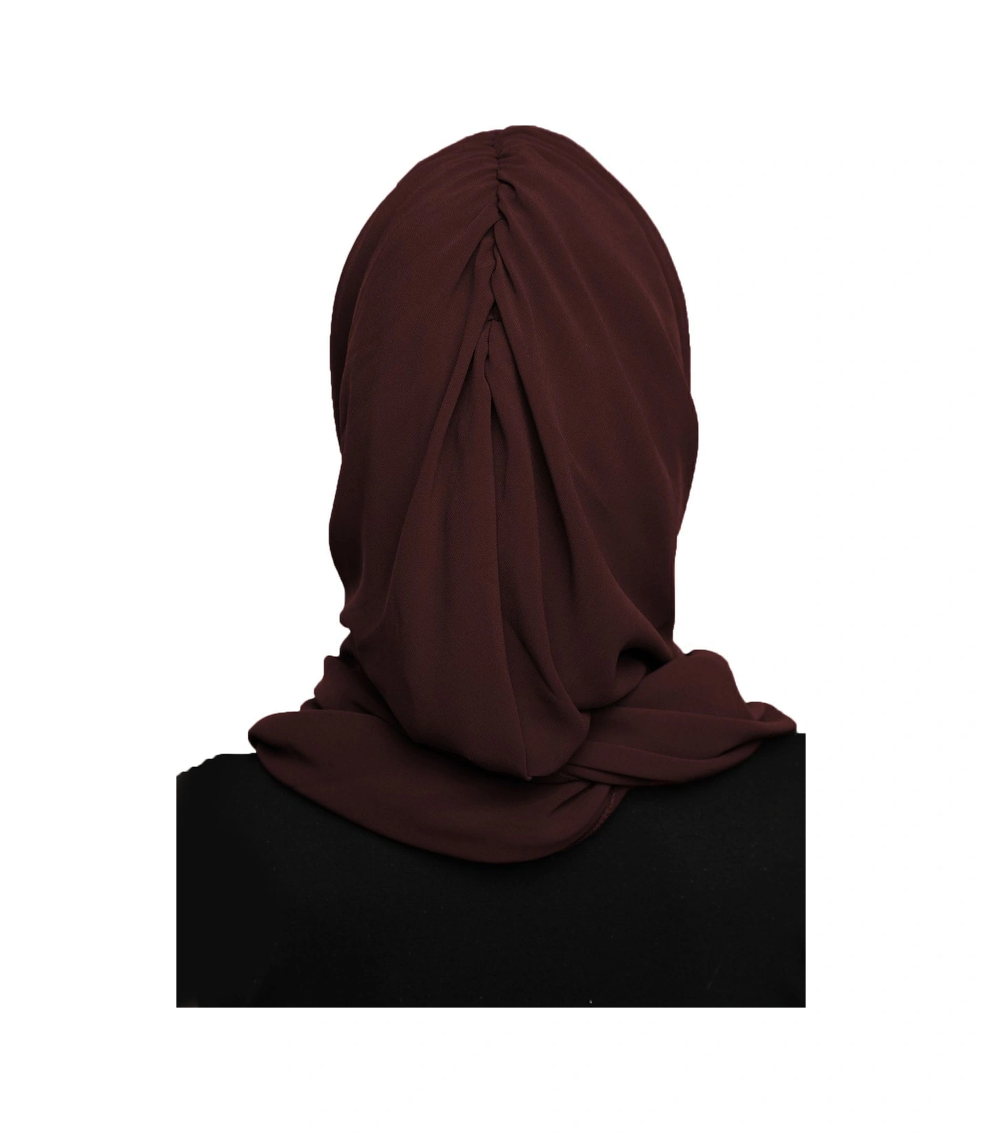 Şallı Takmatik Taşlı Kahve Hazır Türban Tesettür Bone Namaz Örtüsü Kahve