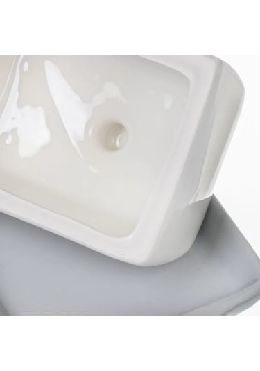 Daniks Kapaklı Seramik Yağlık 19.5x12.10.5 Cm 193970051 Beyaz