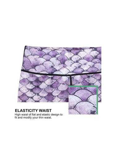 Paıyıge Yoga Pantolon Kadın Baskılı Balık Pulu Hk54