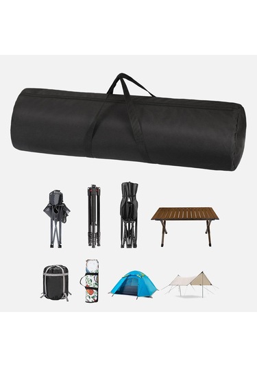 Homyl Seyahat Spor Tote Çanta Kamp Saklama Çantası 14cmx80cm Siyah Diğer