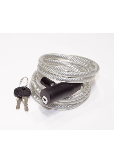 Bisiklet Aksesuar Kilidi - Gri - Btwin,Elops Meridyendukkan Beyaz