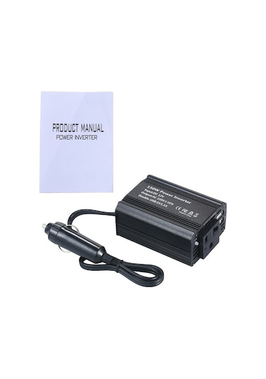 Novahub 150w Taşınabilir Güç Dönüştürücü, Dc 12v-ac 220v, 1 Ac Priz, 2 Usb, Kamp Ve Yolculuk İçin