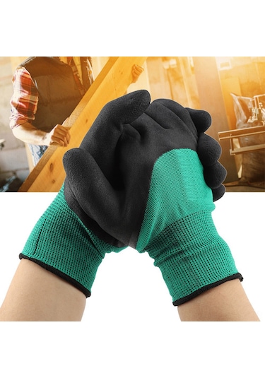 Geeksen Ergonomik 13 İğne Nemi Emici Pamuklu Eldiven, Büyük Alanlı Kaymazlı Yastık, Bahçe, Tarım Ve Bakım İşleri İçin Dayanıklı Eldiven Logo Yok