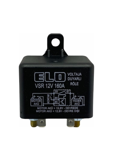 Elo 12V Akü Ayırıcı Vsr Röle 160 A Voltaja Duyarlı Su Geçirmez N11.1279