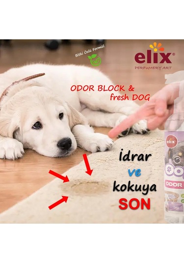 Elıx Bitki Özlü Köpek İdrar Yapma ve Koku Önleyici Sprey 300 ML