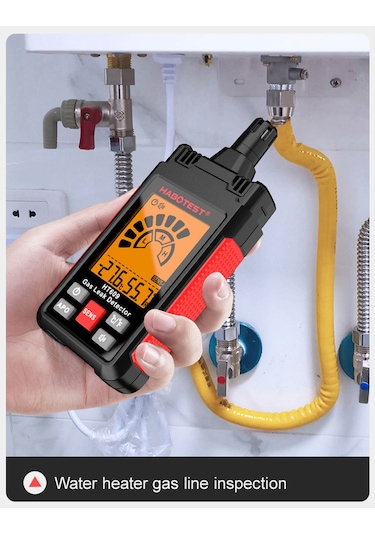 Lepmerk Habotest Ht609 Gaz Kaçak Dedektörü Lcd Ekranlı Yanıcı Siyah Kırmızı