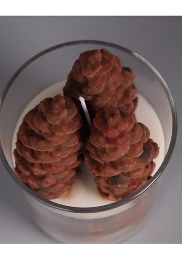 Dekoratif Kokulu Mum Kozalak Kozalak Mum