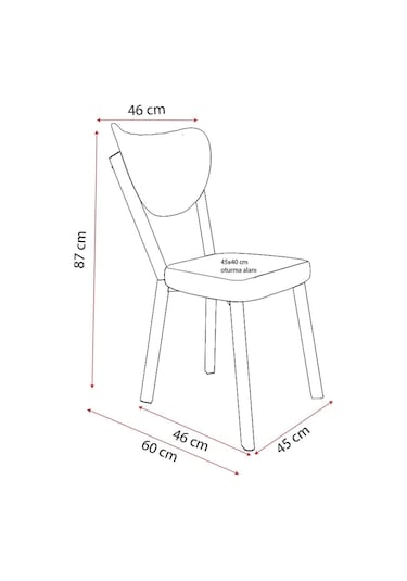 Elma 6 Kişilik Mutfak Yemek Masa Takımı Krem