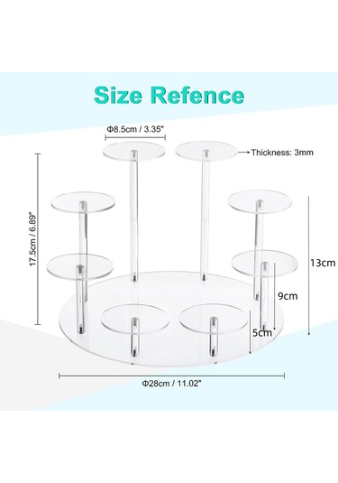Cbtx Yx034 Akrilik Cupcake Raf Karikatür Kek Standı Şeffaf