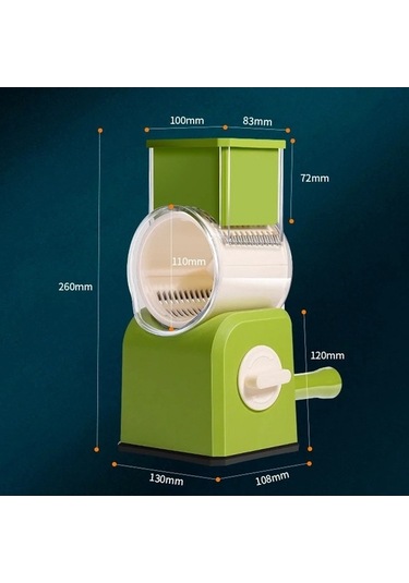 Dancemonkey Cbtx 3'ü 1 Arada Siklon Ev Sebze Doğrayıcı El Krank Silindiri Küçük Boyutlu Çok Fonksiyonlu Parçalayıcı Açık Sarı Açık Sarı