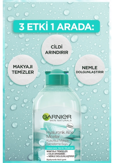 Garnier Micellar Hyaluronik Aloe Kusursuz Makyaj Temizleme Suyu 400 ML