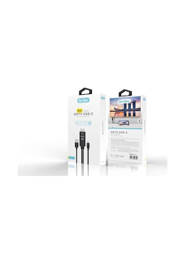 Go Des GD-HM807 Type-C HDMI 4K Kablo 180 cm Görüntü Aktarım Kablosu - Siyah ZORE-260171