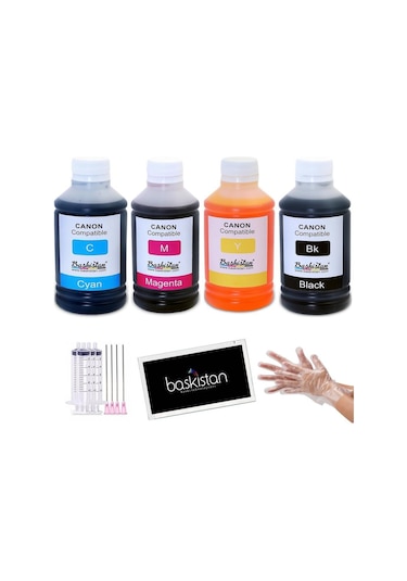 Canon Pixma G3410 Mürekkep Seti (4X250 ML) 7000 Sayfa Baskı