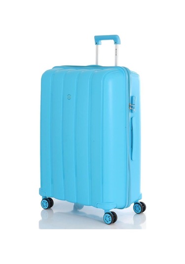 Mçs 3lü Set Kırılmaz Silikon Seyahat Valizi Bavulu V305 Açık Mavi