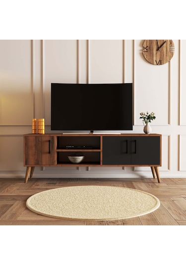 1580 EXXEN 150 CM AHŞAP AYAKLI TV ÜNİTESİ