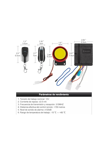 Aubyhe Motorsiklet Güvenlik Sistemi: Uzaktan Başlatma, Kesme Ve Kumandalı Kontrol, 125db Siren, 12v Evrensel Uyumlu, Bluetoothlu, Cs-159a1 Modeli
