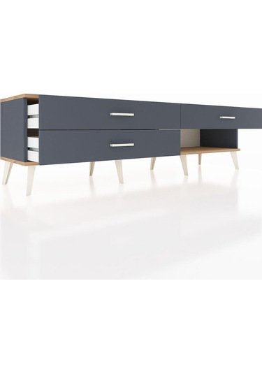 Hyperion Tv Ünitesi 3 Çekmeceli 176x44x51 Antrasit-çam/antrasit Atlas Çam/antrasıt