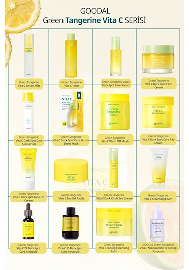 Goodal Yeşil Mandalina Özlü, Aydınlatıcı Göz Altı Maskesi Green Tangerine Vita C Eye Gel Patch