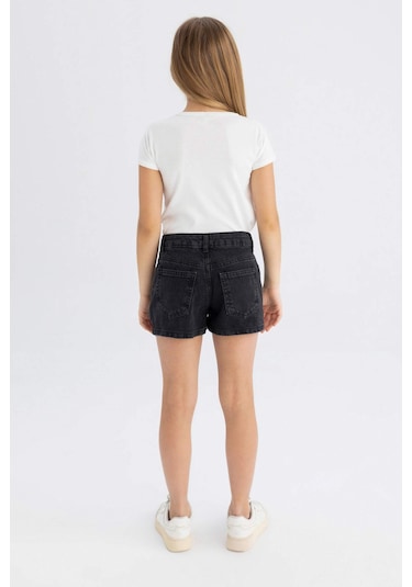 DeFacto Kız Çocuk Mom Fit Jean Şort D1712A824SMNM36