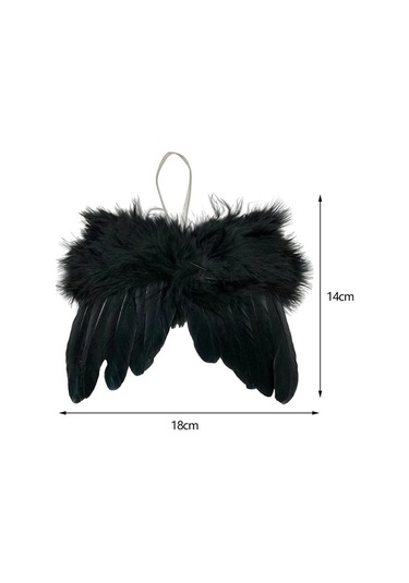 Pazly Yılbaşı Tüyü Suntek Siyah Melek Kanadı Günü Doğum 5x Ut